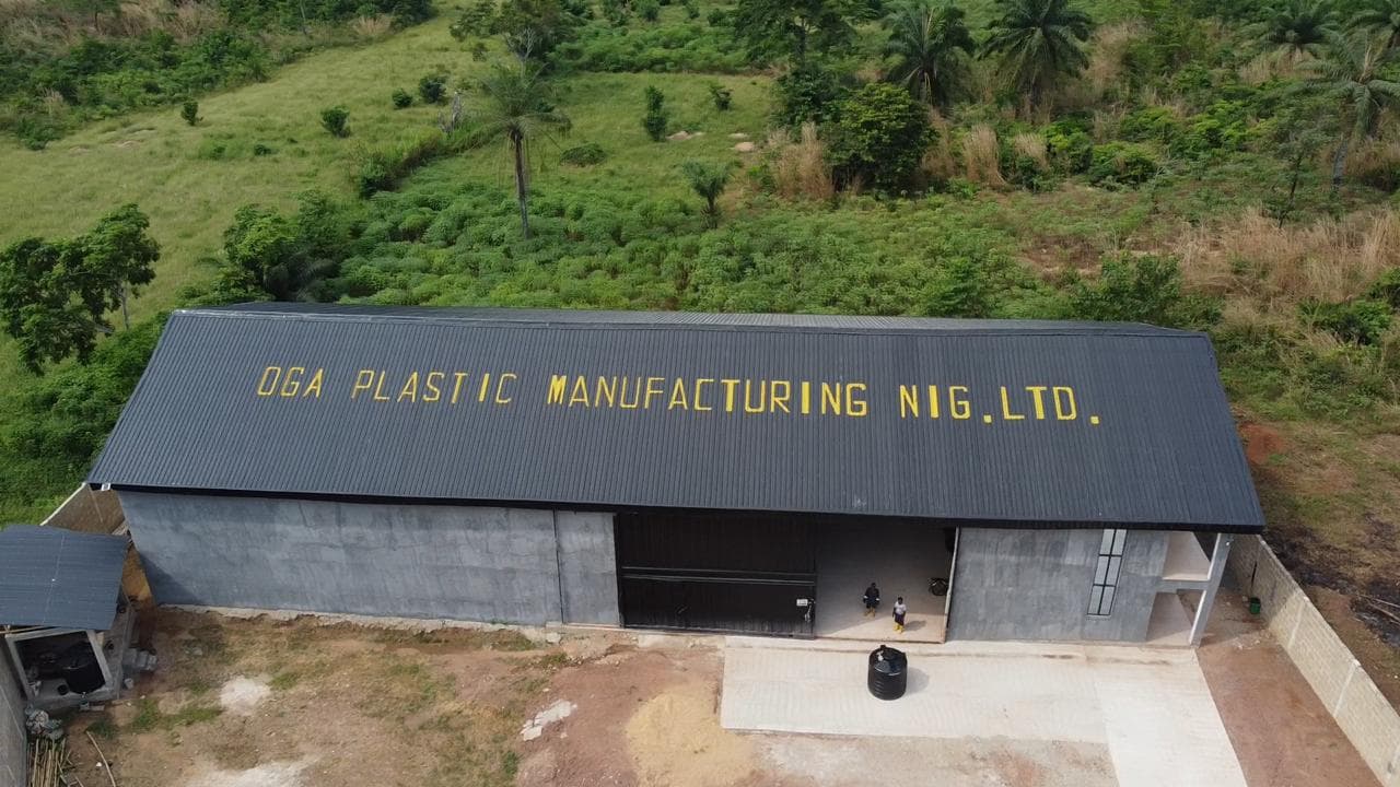 OGA PLASTIC factory — wide front view